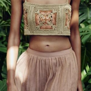 NWT Zara crochet crop top size small
